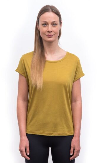 SENSOR MERINO AIR traveller dámské triko kr.rukáv mustard Velikost: S - Obrázek 2