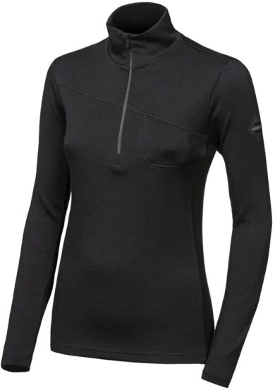 SENSOR MERINO EXTREME UP dámská mikina dl.rukáv zip černá Velikost: XL