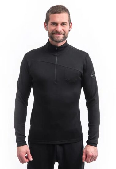 SENSOR MERINO EXTREME UP pánská mikina dl.rukáv zip černá Velikost: L - Obrázek 2