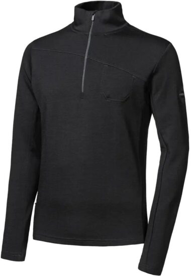 SENSOR MERINO EXTREME UP pánská mikina dl.rukáv zip černá Velikost: L