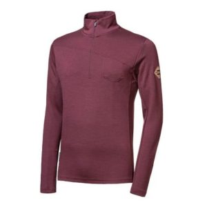 SENSOR MERINO EXTREME UP pánská mikina dl.rukáv zip port red Velikost: M