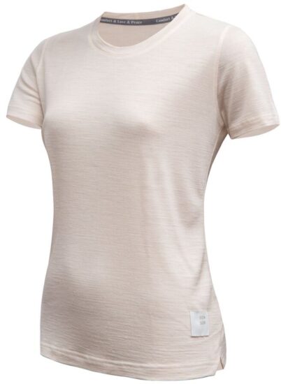 SENSOR MERINO LITE dámské triko kr.rukáv mottled beige Velikost: M 8592837104768
