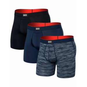Saxx MULTI-SPORT MESH BOXER BRIEF FLY 3PK wavelength/navy/black Velikost: XL