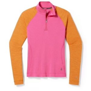 Smartwool W CLASSIC THERMAL MERINO BL 1/4 ZIP B power pink Velikost: L 196572865359