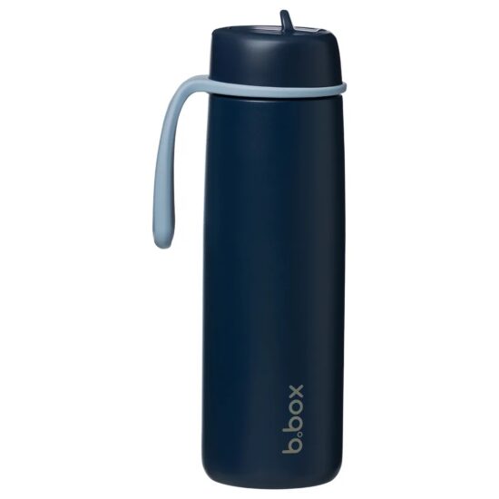 b.box Nerezová termoska na pití s brčkem 690 ml - Midnight