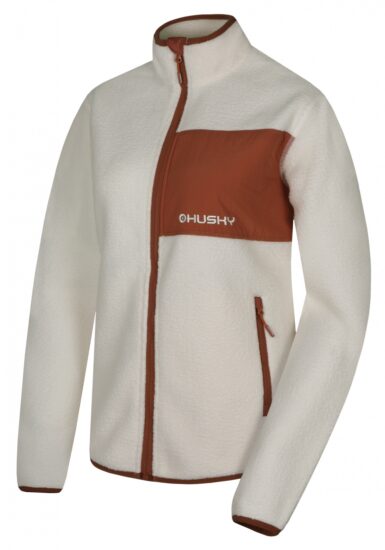 Husky Dámská fleecová mikina Addy Zip L beige Velikost: XL