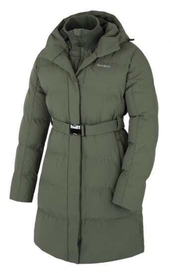 Husky Dámský hardshellový plněný kabát Nerine L khaki Velikost: XL - plus
