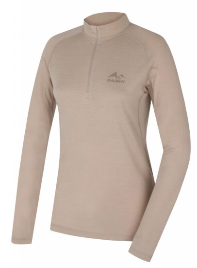 Husky Merino termoprádlo triko Merow Zip L beige Velikost: XXL