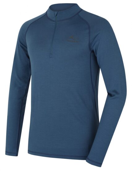 Husky Merino termoprádlo triko Merow zip M blue Velikost: M