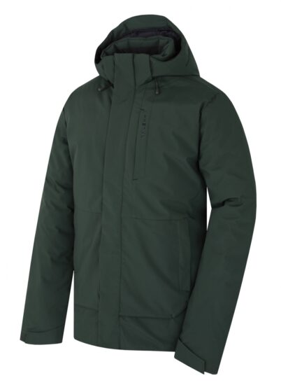 Husky Pánská hardshellová plněná bunda Nurme M dark khaki Velikost: XXXL