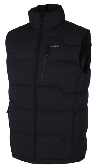 Husky Pánská péřová vesta na zip Deep M black Velikost: M