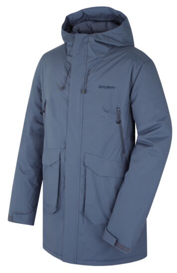 Husky Pánský hardshellový plněný kabát Narvik M faded blue Velikost: XL