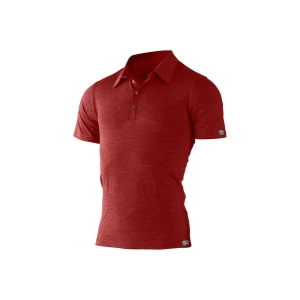 Lasting ELIOT 3160 červená pánská merino polo košile Velikost: XL