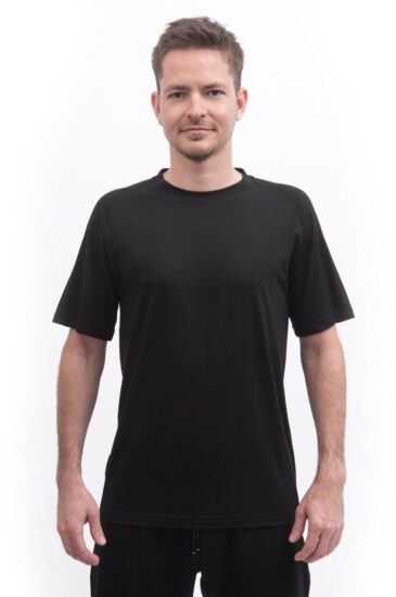 SENSOR MERINO ACTIVE NO LOGO pánské triko kr.rukáv raglan černá Velikost: S - Obrázek 2