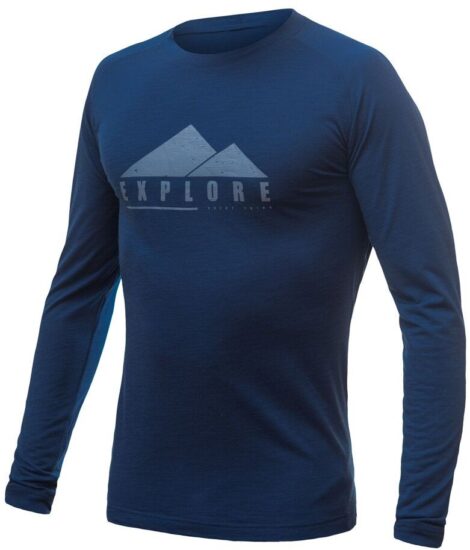 SENSOR MERINO AIR PT EXPLORE pánské triko dl.rukáv tm.modrá Velikost: XL 8592837084251