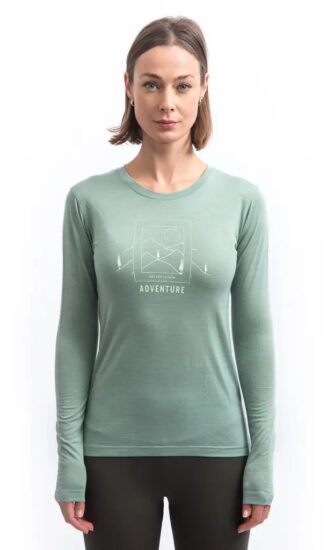 SENSOR MERINO AIR SAY YES dámské triko dl.rukáv basil green Velikost: S 8592837107349 - Obrázek 2