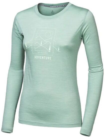SENSOR MERINO AIR SAY YES dámské triko dl.rukáv basil green Velikost: XXL