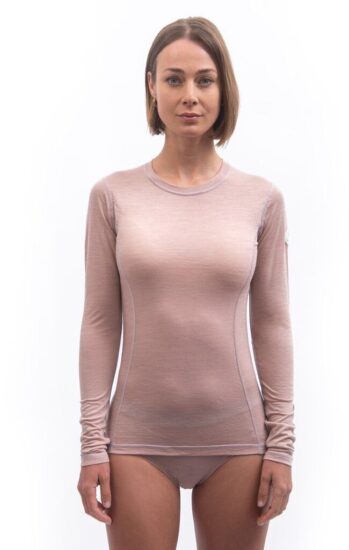 SENSOR MERINO AIR dámské triko dl.rukáv dusty pink Velikost: L - Obrázek 2