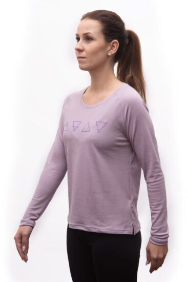 SENSOR MERINO BLEND ELEMENTS dámské triko dl.rukáv mystic violet Velikost: XL - Obrázek 2