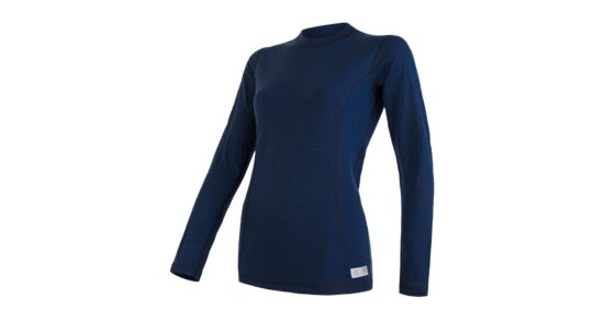 SENSOR MERINO DF dámské triko dl. rukáv deep blue Velikost: M