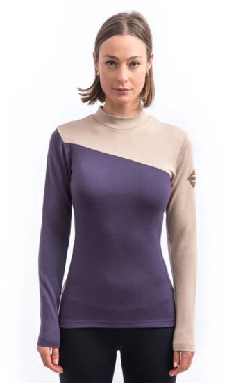 SENSOR MERINO EXTREME UP dámská mikina dl.rukáv grape purple/beige Velikost: XL - Obrázek 2