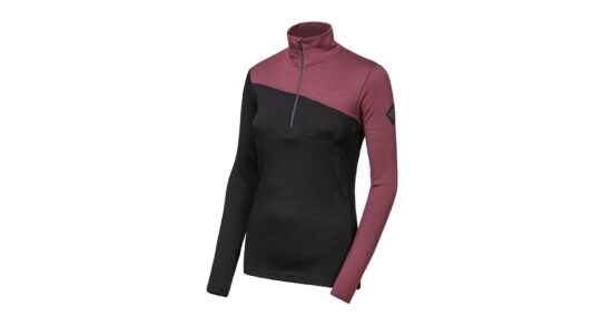 SENSOR MERINO EXTREME UP dámská mikina dl.rukáv zip černá/port red Velikost: S 8592837110295 - Obrázek 2