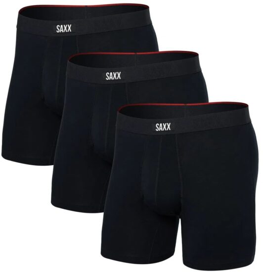 Saxx VIBE XTRA BOXER BRIEF FLY 3PK black Velikost: XL