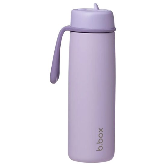 b.box Nerezová termoska na pití s brčkem 690 ml - Lilac love